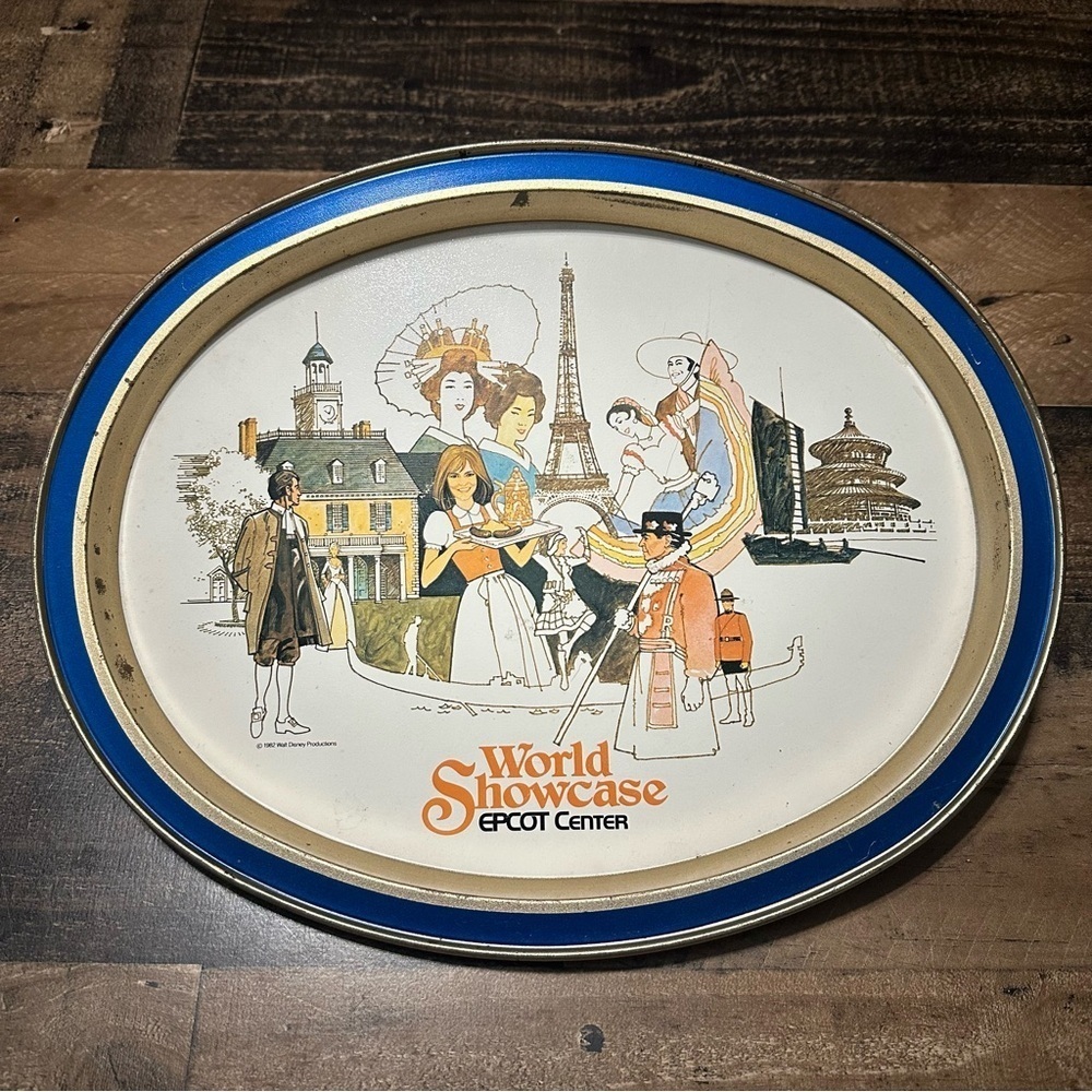 Walt Disney World EPCOT World Showcase Metal Tray